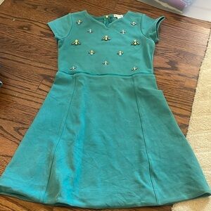Turquoise Beaded Girls Dress